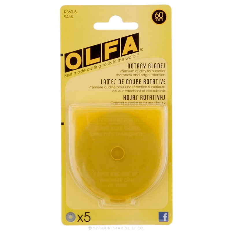 Olfa 60mm Replacement Rotary Blades (5 ct) Olfa