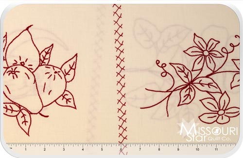 Redwork Renaissance - Porcelain Panel