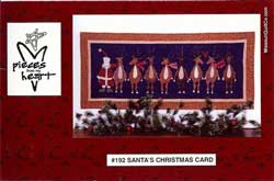 Santa's Christmas Card Wall Hanging / Table Mat Pattern