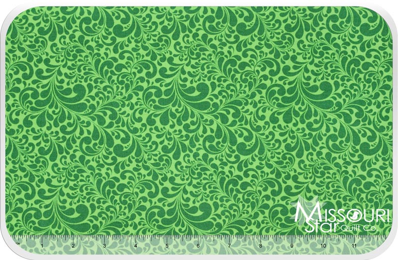 Swirl - Quail Swirl Green Yardage