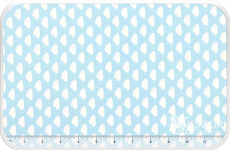 Toy Tales - Clouds Blue Yardage