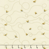 Bee a Keeper - Buzzing Bees Cream Yardage