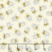 Little Star - Bunny Bees Yellow Yardage