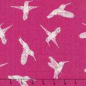 Murmur - Humming Birds Hot Pink Yardage