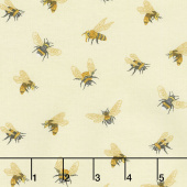 Bee a Keeper - Allover Bees Cream Yardage