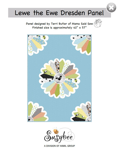 Lewe the Ewe Dresden Panel Quilt