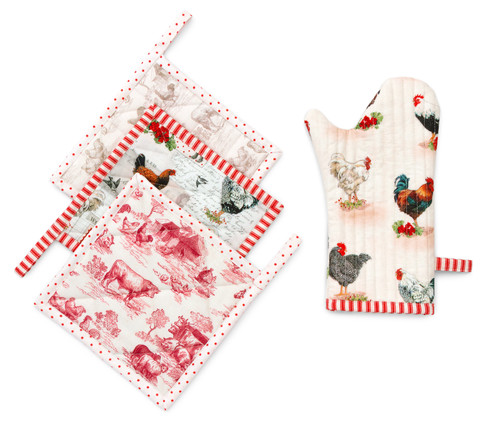 Pot Holder & Oven Mitt Set