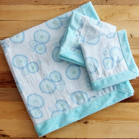 Self-Binding Baby Blanket & Lovies