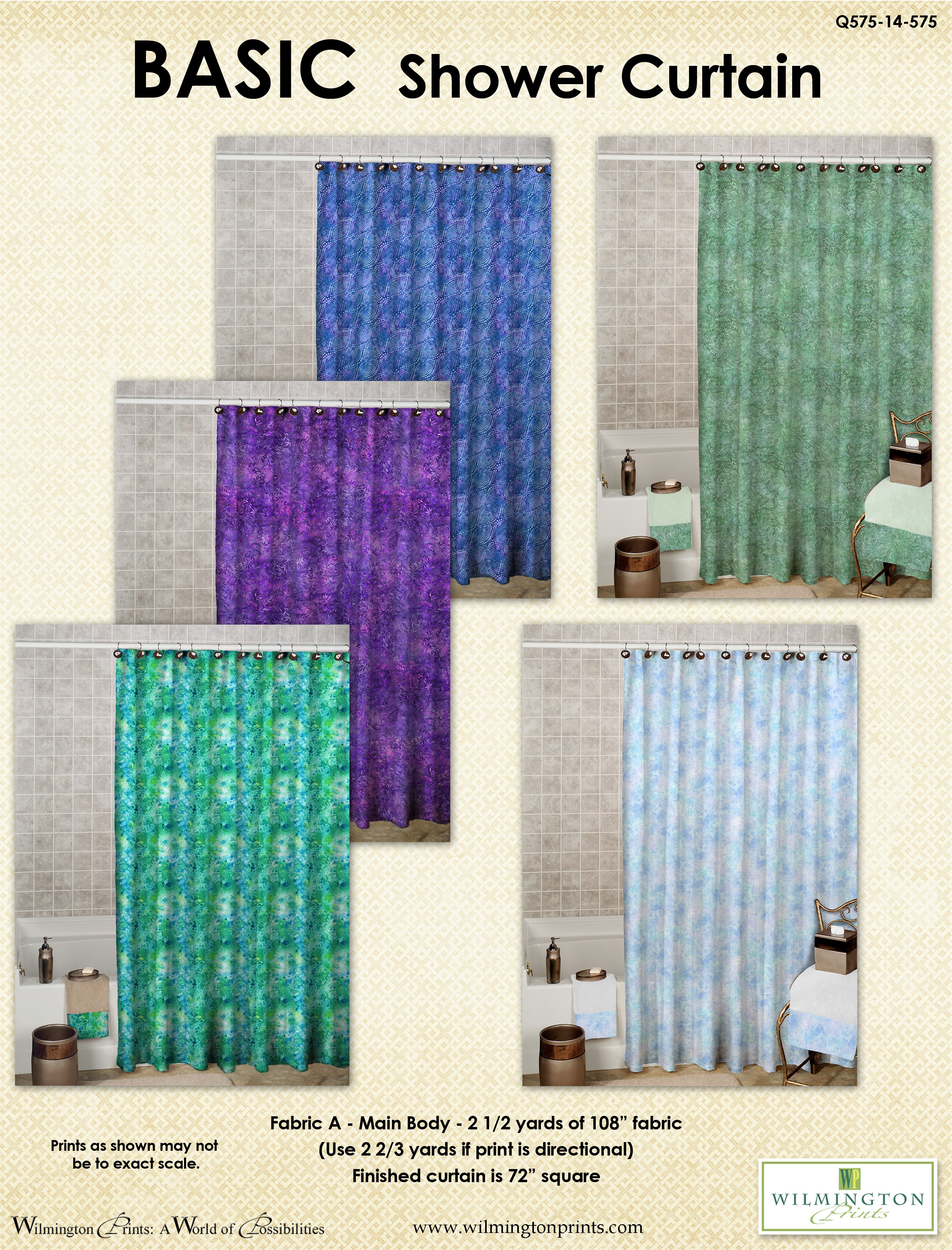 Free Pattern Basic Shower Curtain