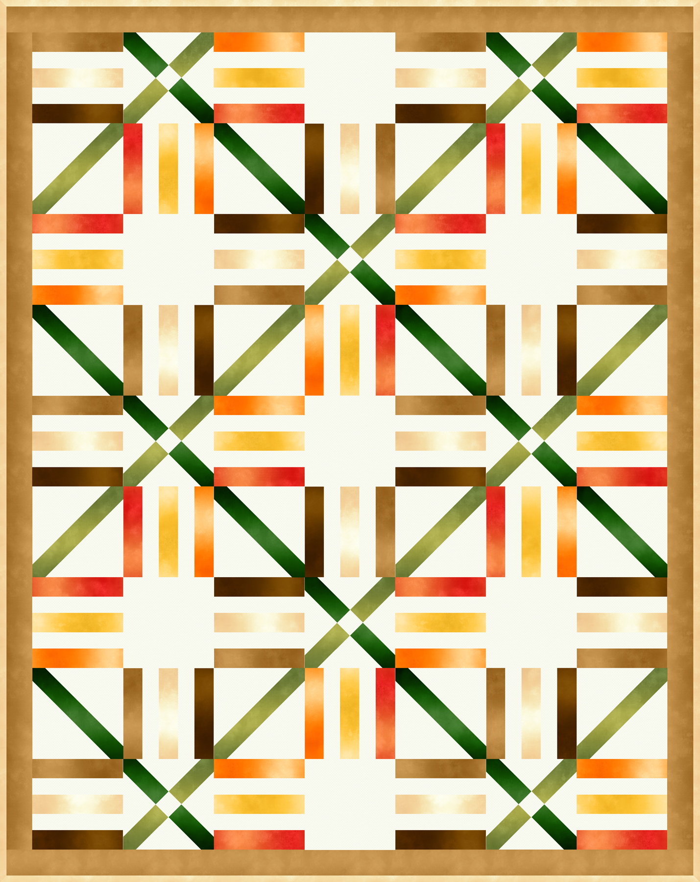 Ombre Parquet Pattern - Warm