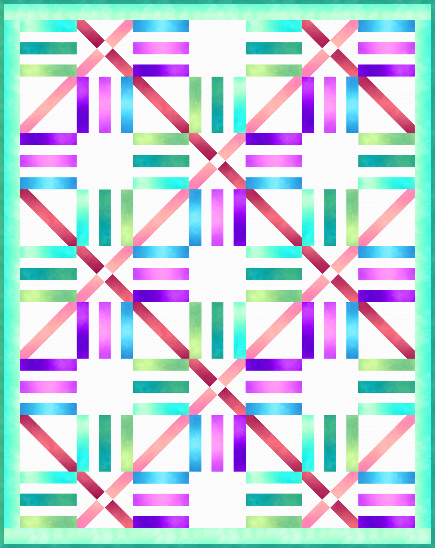Ombre Parquet Pattern - Cool